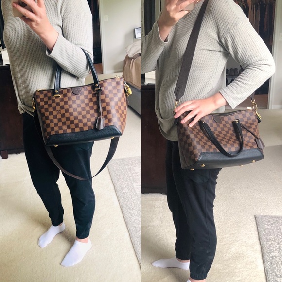 Authentic 2017 Louis Vuitton Neverfull MM Tote Bag in Damier Ebene EUC